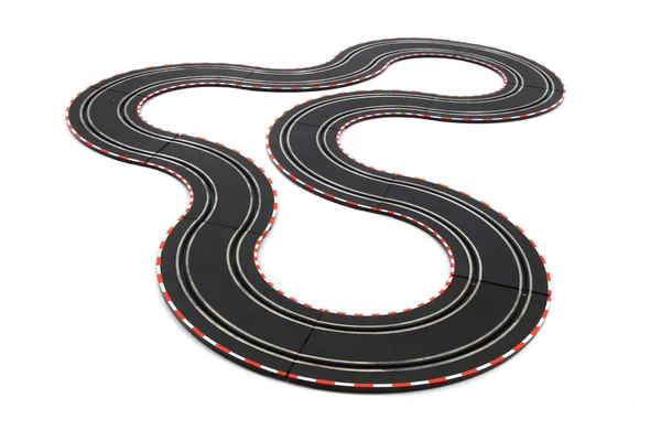 Track Race Toy Isolated White Background — Stock Photo, Image