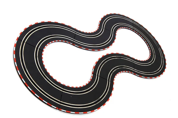 Track Race Toy Isolated White Background — Stock Photo, Image