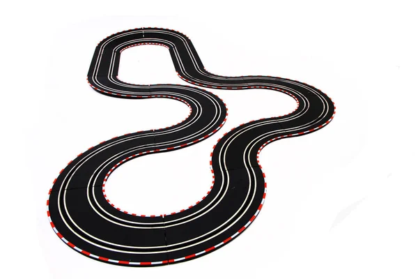 Track Race Toy Isolated White Background — Stock Photo, Image