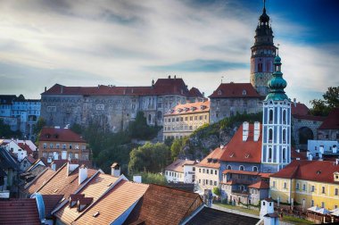 Romantik Cesky Krumlov kale Çek Cumhuriyeti