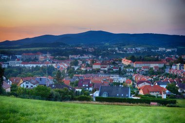 Cesky Krumlov çok güzel panorama olarak gün batımı