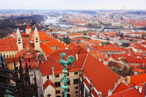 Gothic Prague from the old castle — Stock Photo, Image