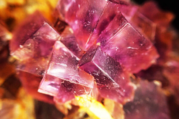 violet fluorite mineral cubes texture