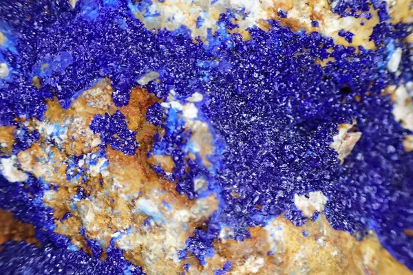 Blue azurite mineralne tekstury — Zdjęcie stockowe