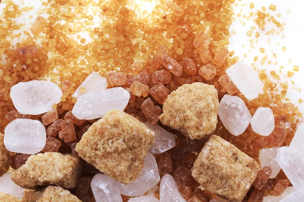 Brunt och vitt socker textur — Stockfoto