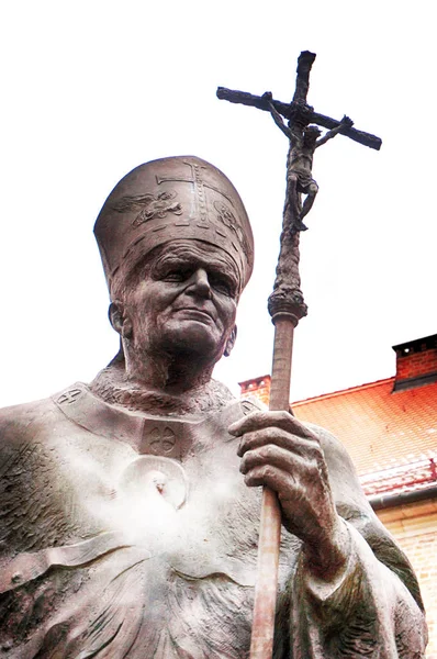 教皇保罗·沃杰泰拉雕像 — 图库照片