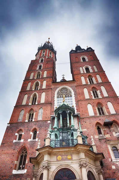 Old krakow cathedral in the city — Stock Photo, Image