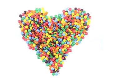 kalp gibi çikolata rengi şeker