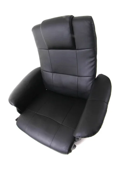 Czarny fotel relaksacyjny — Zdjęcie stockowe