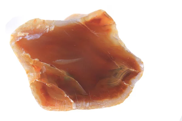 Agate tchèque gemme minérale isolée — Photo