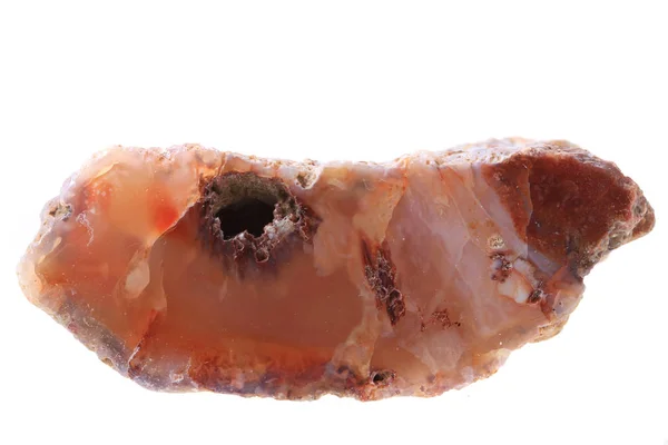 Gema mineral de ágata checa aislada — Foto de Stock