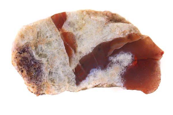 Agate tchèque gemme minérale isolée — Photo