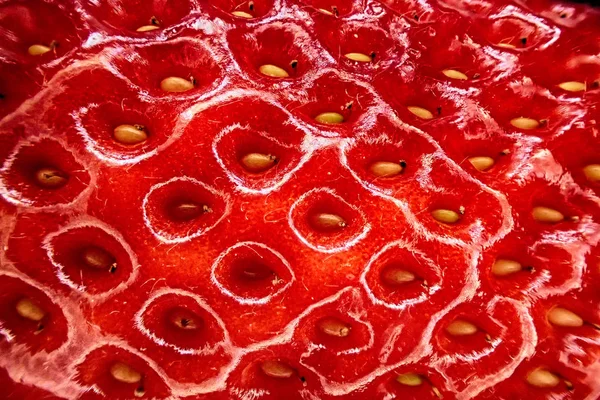 Texture fraise fraîche — Photo