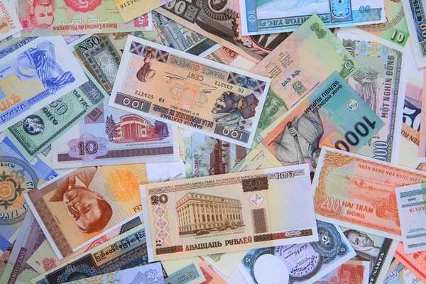 来自世界各地的钞票 — 图库照片