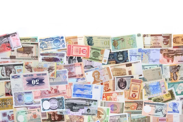 Banknotów z całego świata — Zdjęcie stockowe