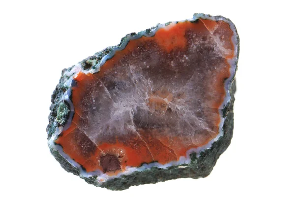 Tschechischer Achat mineralischer Edelstein isoliert — Stockfoto