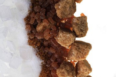 kahverengi ve beyaz şeker doku