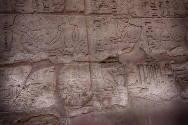 Mısır Karnak hiyeroglif doku