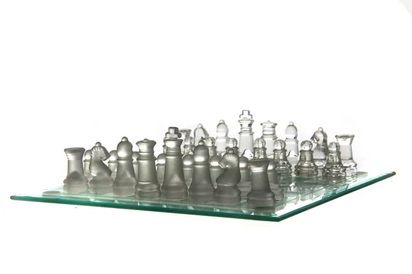 유리 체스 고립 된 — 스톡 사진