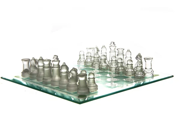 Скло шахи ізольовані — стокове фото