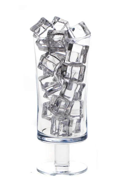 Ice cubes in the glass — Stock Photo, Image