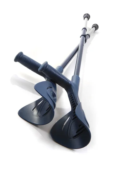 Two crutches isolated — Stock Photo, Image