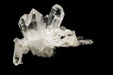 crystal isolated on the black background clipart