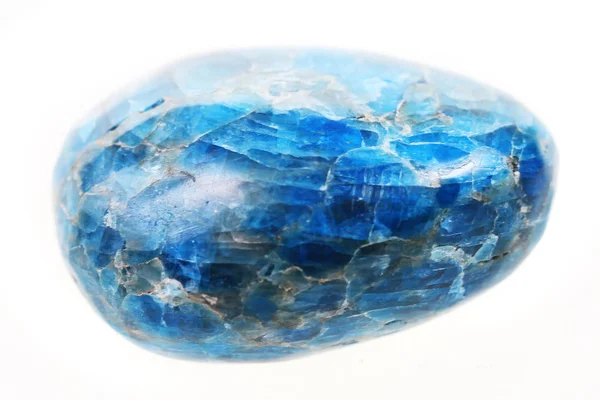 Azul apatita mineral isolado — Fotografia de Stock