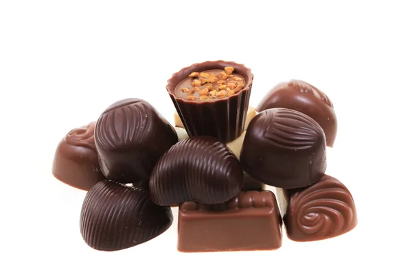 Chocolade bonbons geïsoleerd — Stockfoto