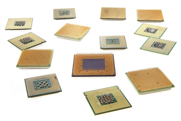 Cpu micropocessors isolated — Stock Photo, Image