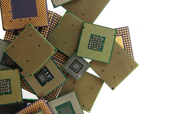 Изолированные микрокарманники cpu — стоковое фото