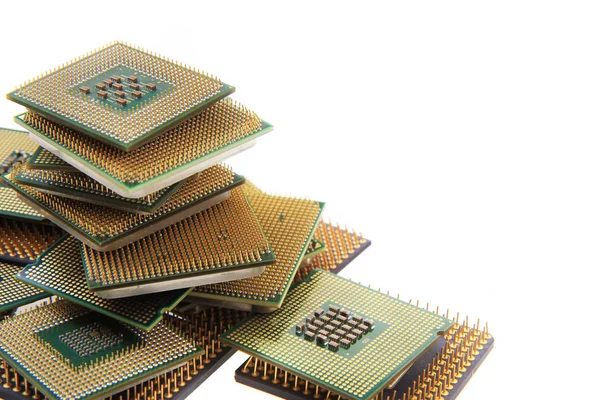 Cpu micropocessors isolated — Stock Photo, Image