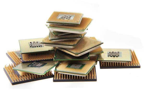Micropocessores cpu isolados — Fotografia de Stock