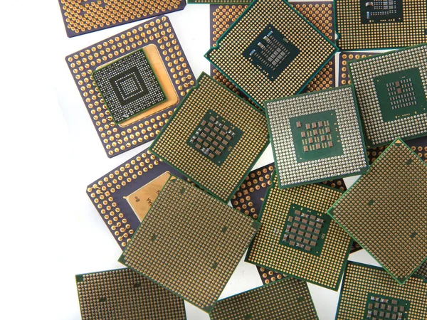 Cpu micropocessors isolated — Stock Photo, Image