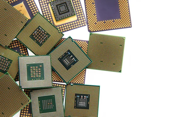 Изолированные микрокарманники cpu — стоковое фото