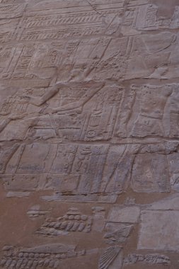 Mısır Karnak hiyeroglif doku