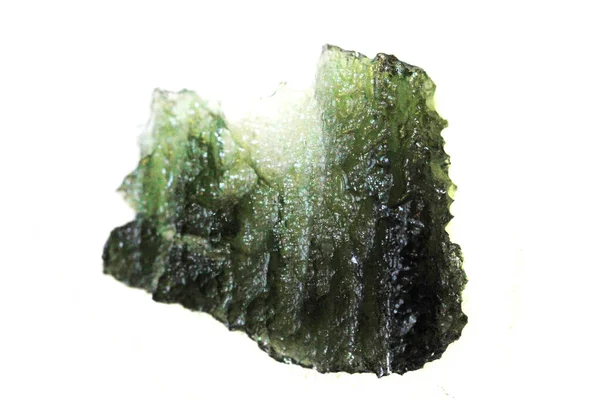 Czech moldavite mineral isolated — Stock Photo, Image