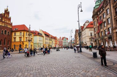 Polonya'da Wroclaw Pazar Meydanı