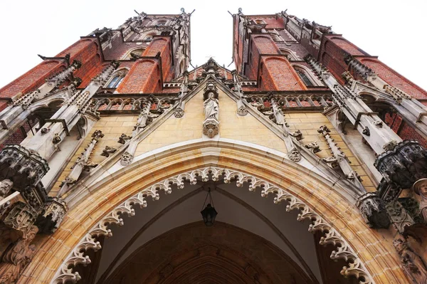 Blick auf die Kathedrale des Hl. Johannes Baptist in Breslau — Stockfoto