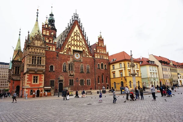 Market Square Wroclaw Lengyelországban — Stock Fotó