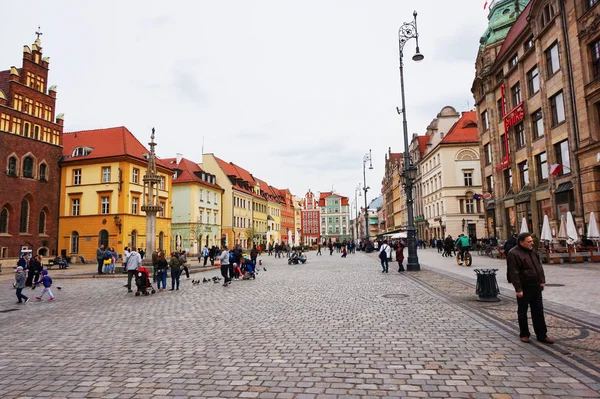 Market Square Wroclaw Lengyelországban — Stock Fotó