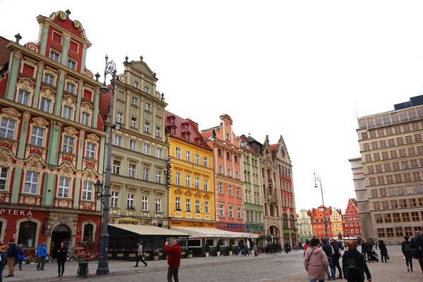 Market Square Wroclaw Lengyelországban — Stock Fotó