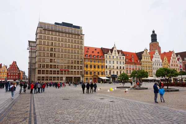 Market Square Wroclaw Lengyelországban — Stock Fotó