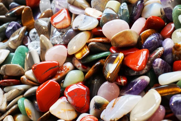 Kleur mineralen en edelstenen textuur — Stockfoto