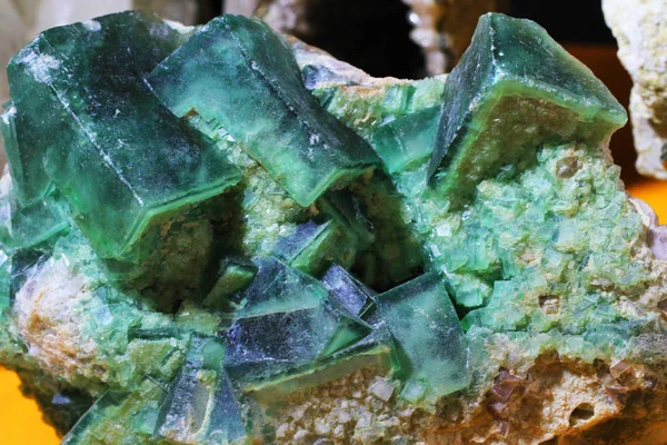 Struttura minerale di fluorite — Foto Stock