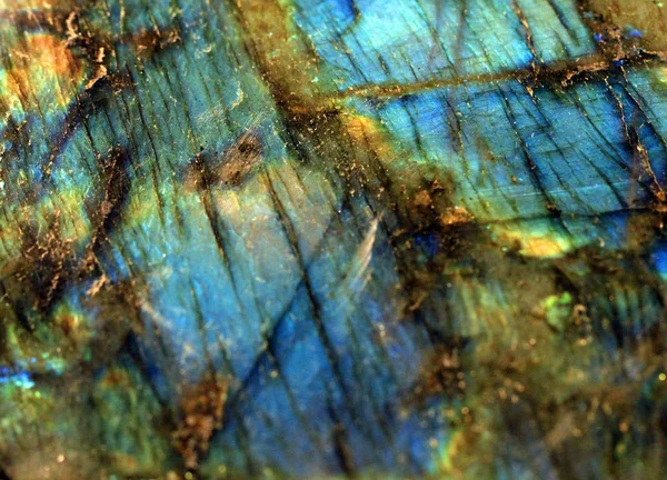 Лабрадоритная минеральная текстура — стоковое фото