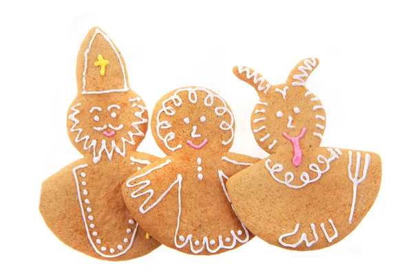 Christmas ginger bread from czech republic isolated — Stock Photo, Image