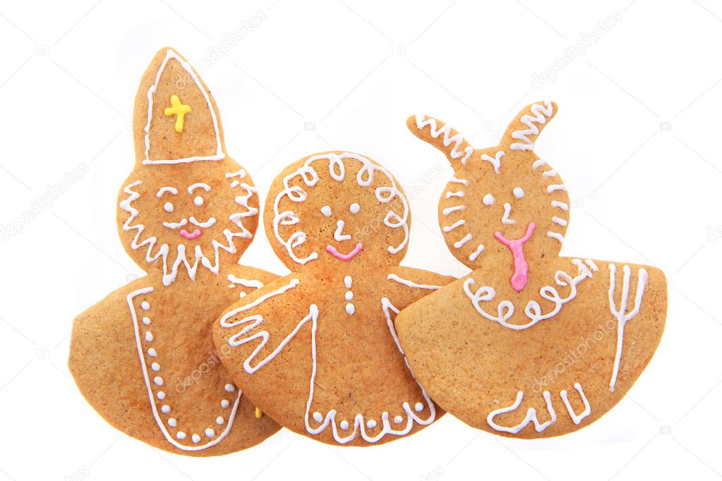 christmas ginger bread from czech republic isolated