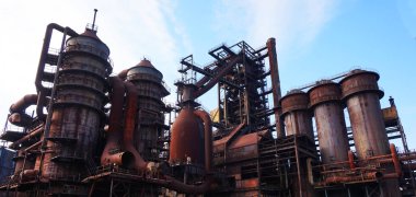 Ostrava 'dan Vitkovice çelik sanayi binaları