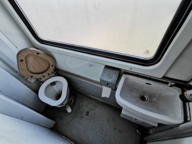 Çek Cumhuriyeti 'nden eski tren dolabı.